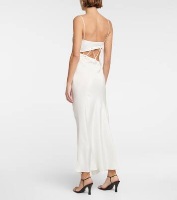 Abito lungo in faille di seta | Christopher Esber