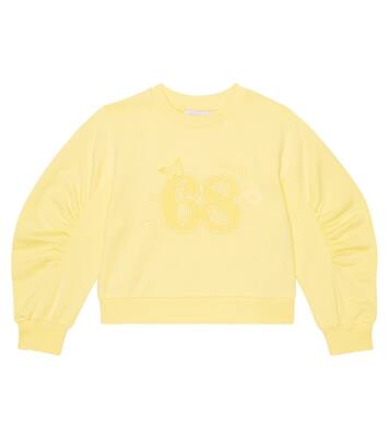 Embroidered cotton-blend sweatshirt | Monnalisa