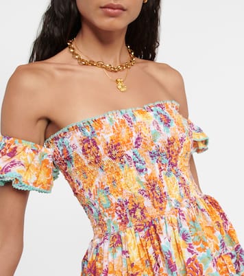 Robe Aurora en coton à fleurs | Poupette St Barth