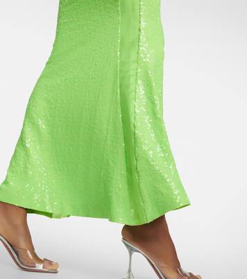 High-Rise-Maxirock mit Pailletten | Norma Kamali