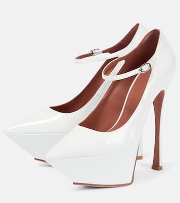 Plateau-Pumps Yigit aus Lackleder | Amina Muaddi