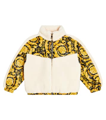 Barocco paneled fleece jacket | Versace Kids