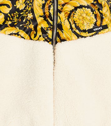 Barocco paneled fleece jacket | Versace Kids