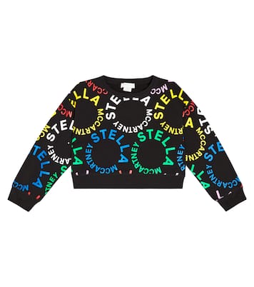Logo cotton jersey sweatshirt | Stella McCartney Kids