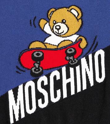 Logo cotton and wool sweater | Moschino Kids