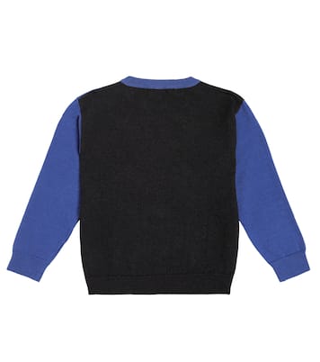 Logo cotton and wool sweater | Moschino Kids