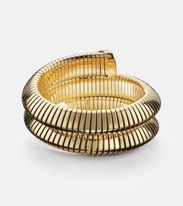 Trisola Triple 18kt gold bangle with diamonds | Marina B