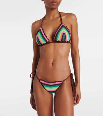 Striped crochet bikini bottoms | Anna Kosturova