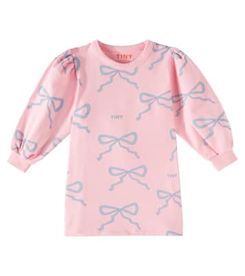 Robe sweat-shirt Bows en coton mélangé | Tinycottons
