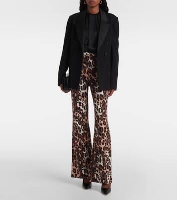 Pantalon évasé Brooklyn à motif léopard | Diane von Furstenberg