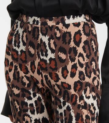 Pantalon évasé Brooklyn à motif léopard | Diane von Furstenberg