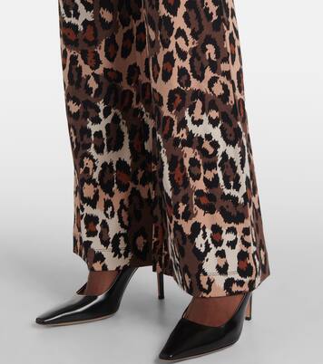 Pantalon évasé Brooklyn à motif léopard | Diane von Furstenberg