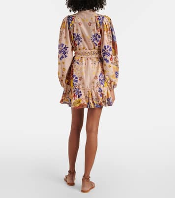 Beauty Bouquet belted cotton minidress | Farm Rio
