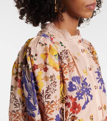 Beauty Bouquet belted cotton minidress | Farm Rio