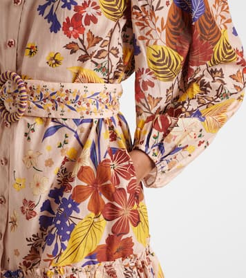 Beauty Bouquet belted cotton minidress | Farm Rio