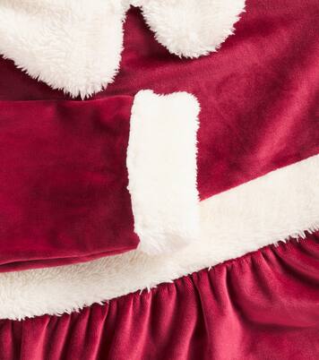 فستان من المخمل مقلّم بالفرو الصناعي | Konges Sløjd