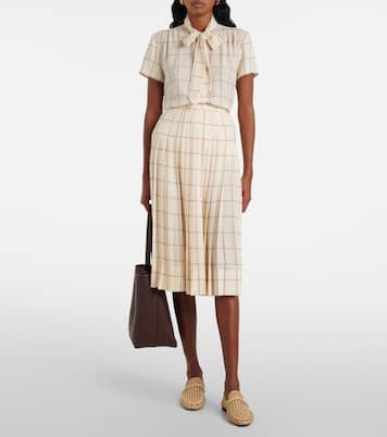 Camicia Febe in seta a quadri | Loro Piana