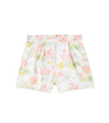 Floral lace-trimmed linen and cotton shorts | Tartine et Chocolat