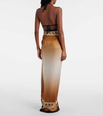 Ottico silk beach cover-up | Max Mara