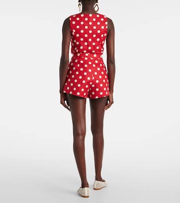 Rosalie polka-dot linen shorts | Posse