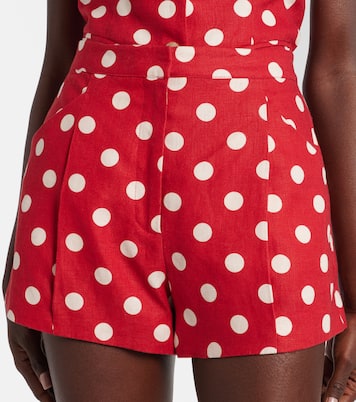 Rosalie polka-dot linen shorts | Posse