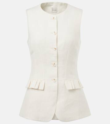 Matilda ruffled linen vest | Posse
