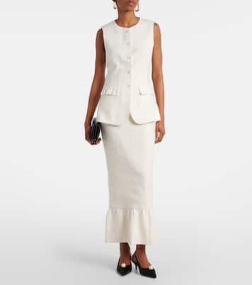 Matilda ruffled linen vest | Posse