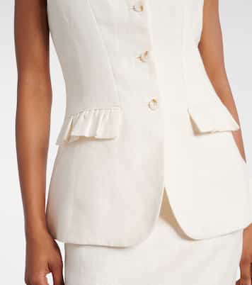 Matilda ruffled linen vest | Posse