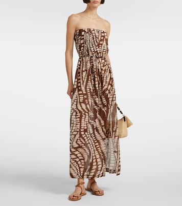 Vestido midi Mara sin tirantes | Poupette St Barth