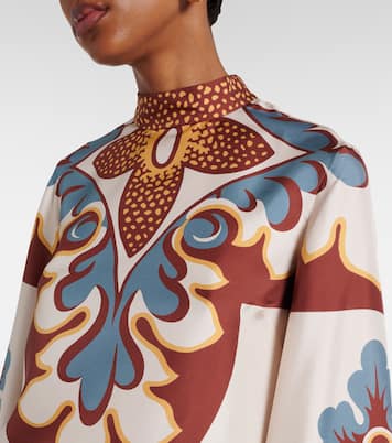 Top Make An Exit aus Seide mit Federn | La DoubleJ