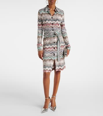 Hemdblusenkleid aus Häkelstrick | Missoni