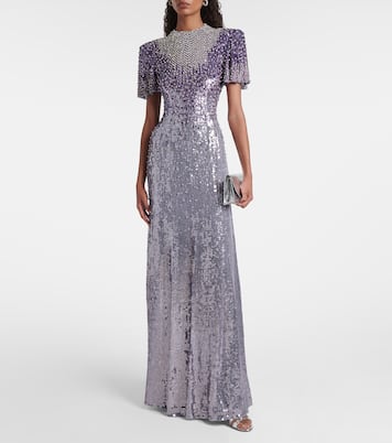 Robe longue Jourdain à ornements | Jenny Packham