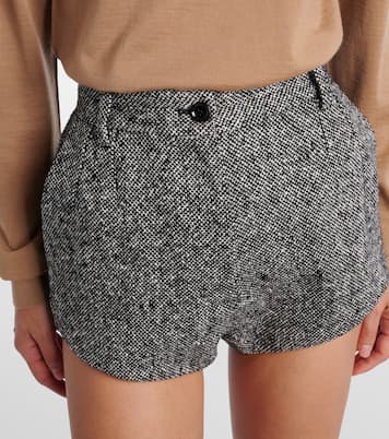 High-rise wool and cotton-blend shorts | Dolce&Gabbana