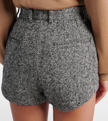 High-rise wool and cotton-blend shorts | Dolce&Gabbana