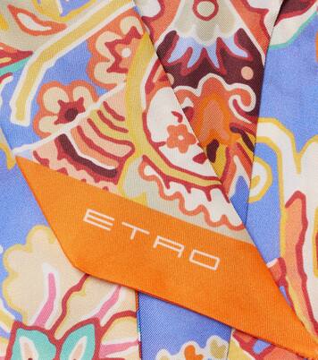Printed silk twill scarf | Etro