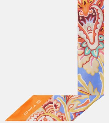 Printed silk twill scarf | Etro