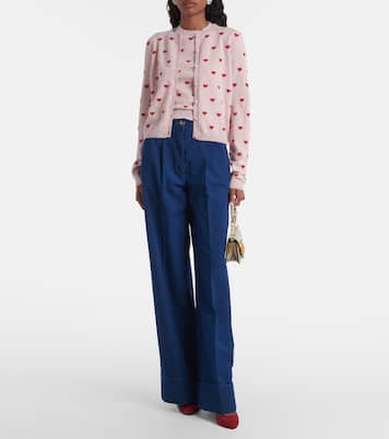 Jacquard virgin wool cardigan | Valentino