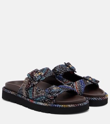 Sandalen aus Leder mit Pailletten | Missoni