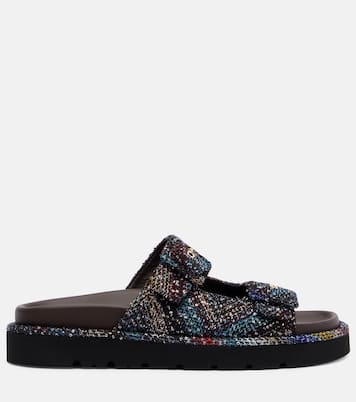 Sandalen aus Leder mit Pailletten | Missoni