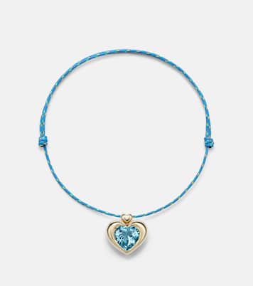 Collier Cupid's Big Heart en or 14 ct et topaze | Roxanne First