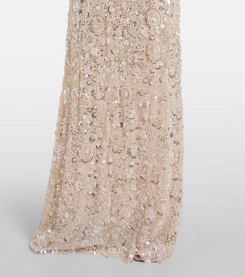 Maxikleid mit Pailletten und Kristallen | Self-Portrait