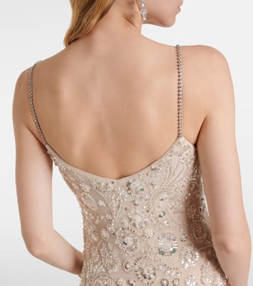 Maxikleid mit Pailletten und Kristallen | Self-Portrait