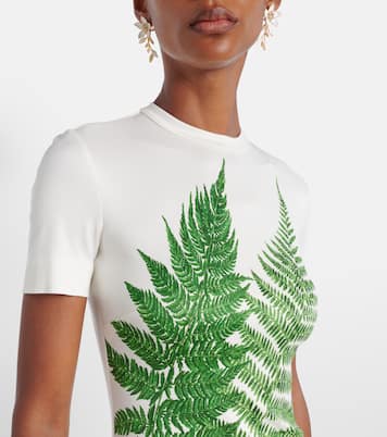 Printed jersey T-shirt dress | Oscar de la Renta