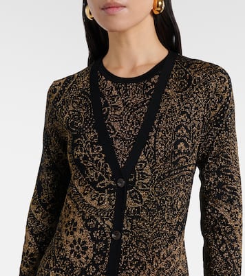 Paisley wool-blend lamé cardigan | Etro