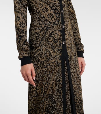 Paisley wool-blend lamé cardigan | Etro