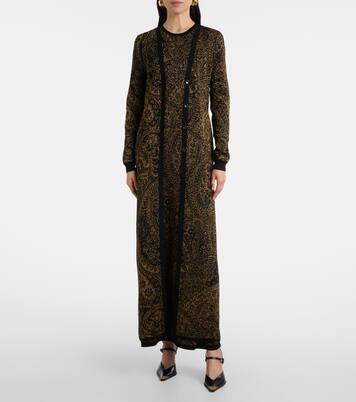 Paisley wool-blend lamé cardigan | Etro