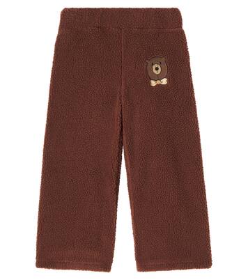 Bear embroidered fleece sweatpants | Mini Rodini