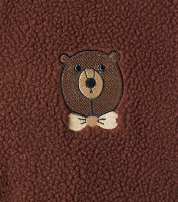 Bear embroidered fleece sweatpants | Mini Rodini