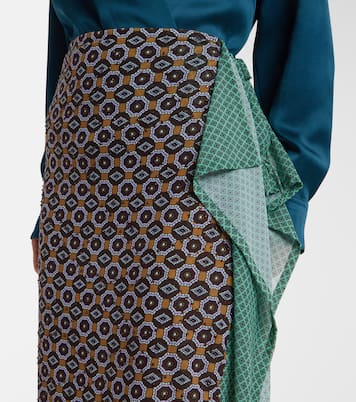 Embellished printed jersey midi skirt | Dries Van Noten