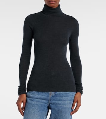 Utica Thin wool and silk turtleneck sweater | The Frankie Shop
